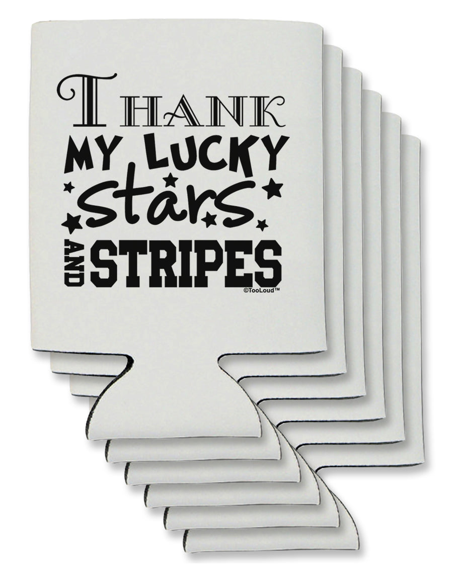 Thank My Lucky Stars and Stripes Can / Bottle Insulator Coolers by TooLoud-Can Coolie-TooLoud-1-Davson Sales