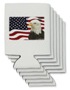 Patriotic USA Flag with Bald Eagle Can / Bottle Insulator Coolers by TooLoud-Can Coolie-TooLoud-6-Davson Sales