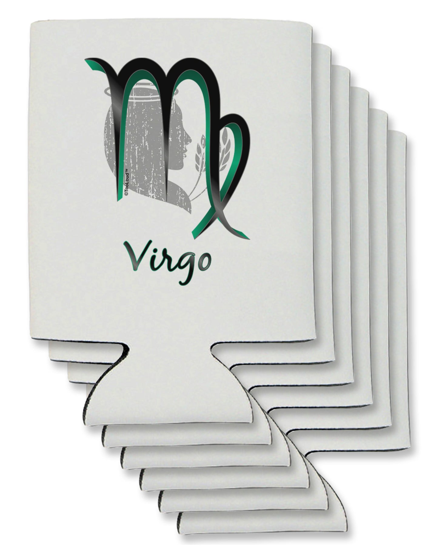 TooLoud Virgo Symbol Can / Bottle Insulator Coolers-Can Coolie-TooLoud-6-Davson Sales