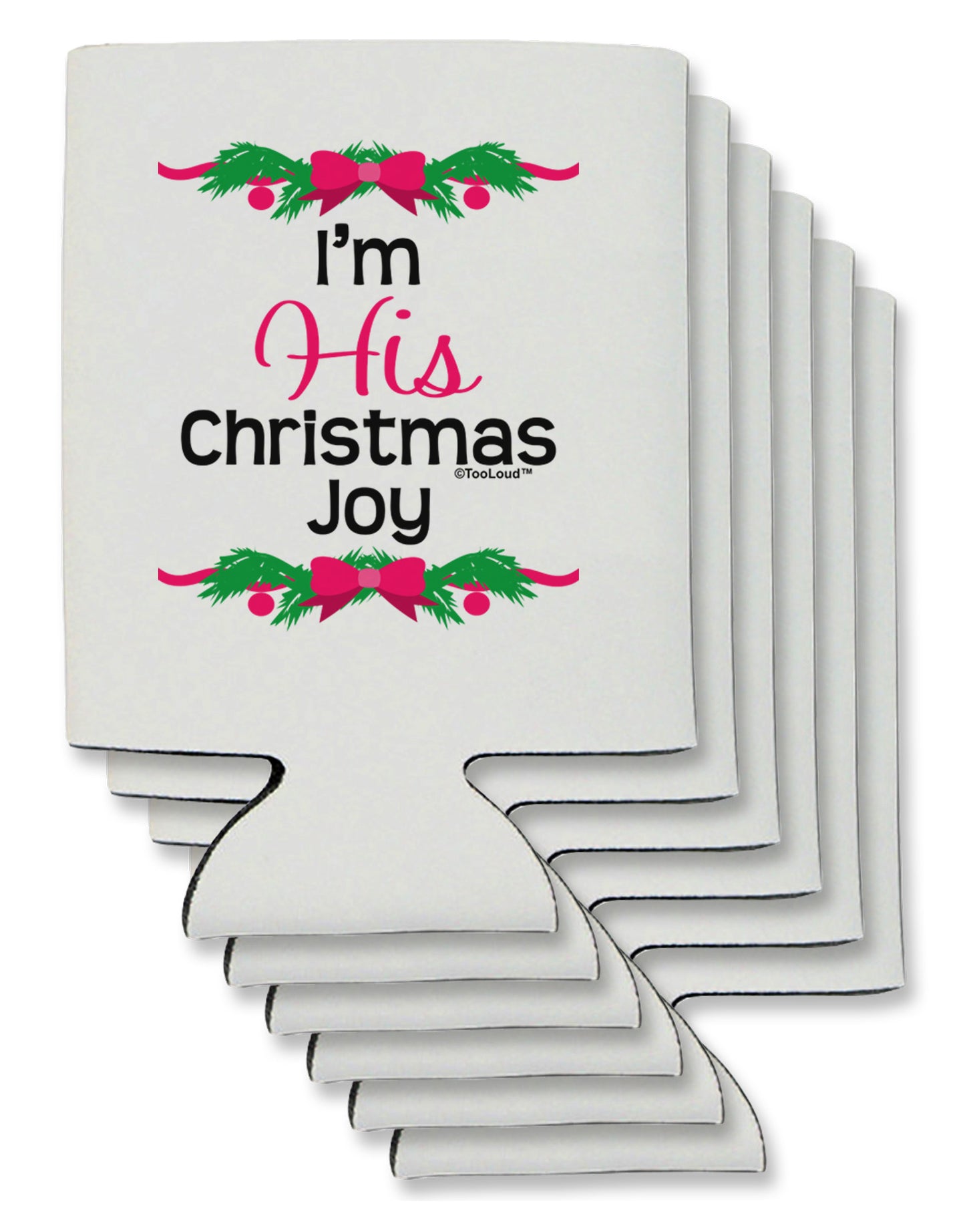 His Christmas Joy Matching His & Hers Can / Bottle Insulator Coolers-Can Coolie-TooLoud-6-Davson Sales