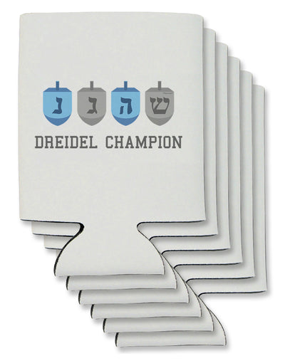 Dreidel Champion Hanukkah Can / Bottle Insulator Coolers-Can Coolie-TooLoud-6 Pieces-Davson Sales