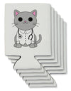 Dr Cat MD - Cute Cat Design Can / Bottle Insulator Coolers by TooLoud-Can Coolie-TooLoud-6-Davson Sales