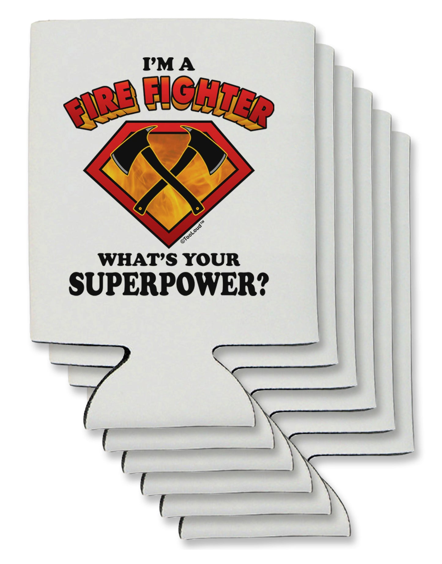 Fire Fighter - Superpower Can / Bottle Insulator Coolers-Can Coolie-TooLoud-6-Davson Sales