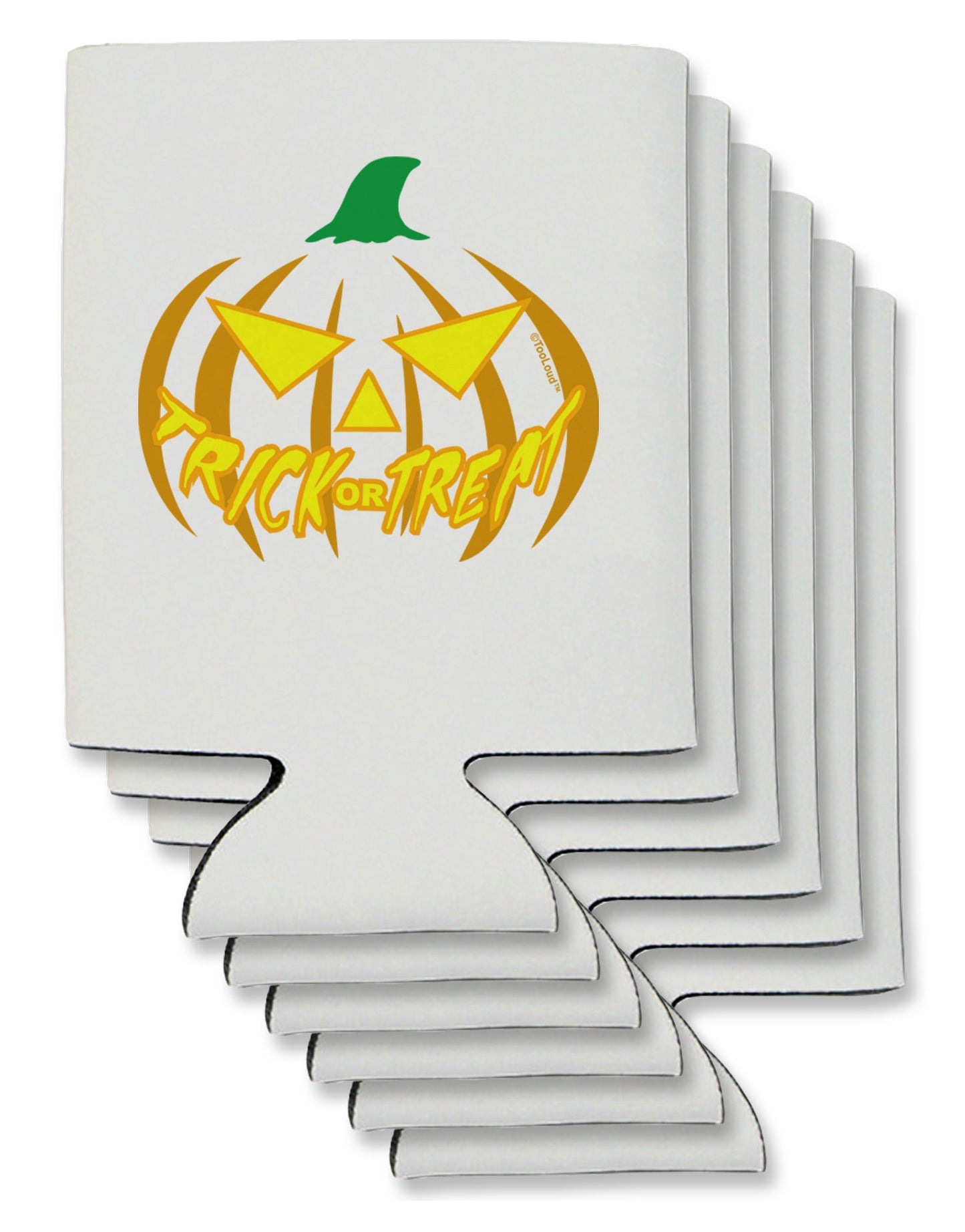 Trick or Treat Jack Yellow Can / Bottle Insulator Coolers-Can Coolie-TooLoud-6-Davson Sales