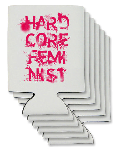 Hardcore Feminist - Pink Can / Bottle Insulator Coolers-Can Coolie-TooLoud-6-Davson Sales