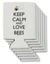 Keep Calm and Love Bees Color Can / Bottle Insulator Coolers-Can Coolie-TooLoud-6 Pieces-Davson Sales