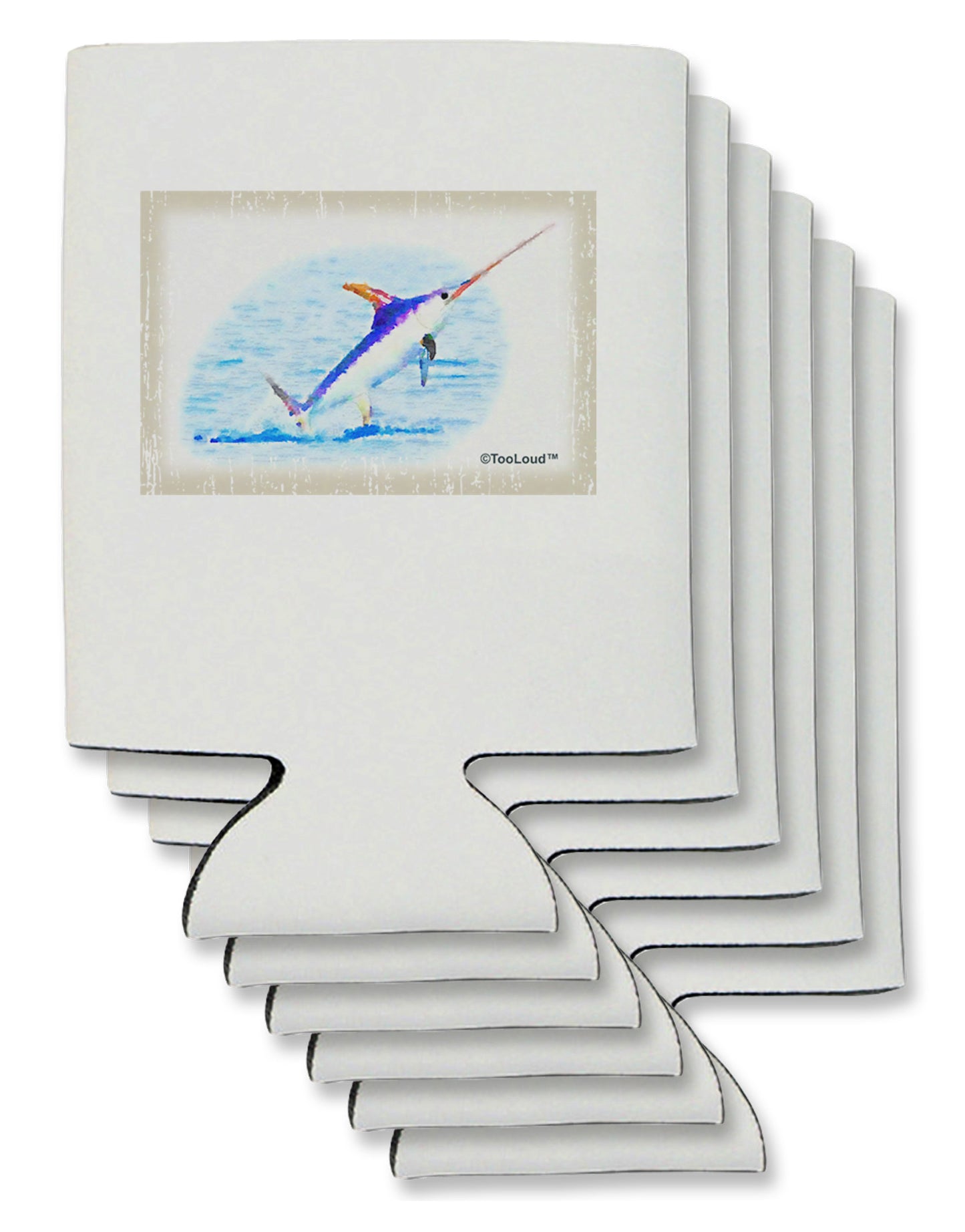 Swordfish Watercolor Can / Bottle Insulator Coolers-Can Coolie-TooLoud-6-Davson Sales
