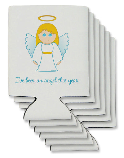 I've Been An Angel This Year Cute Christmas Angel Can / Bottle Insulator Coolers-Can Coolie-TooLoud-6 Pieces-Davson Sales