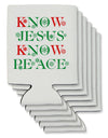 Know Jesus Know Peace Christmas Can / Bottle Insulator Coolers-Can Coolie-TooLoud-6 Pieces-Davson Sales