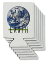 Planet Earth Text Can / Bottle Insulator Coolers by TooLoud-Can Coolie-TooLoud-6-Davson Sales