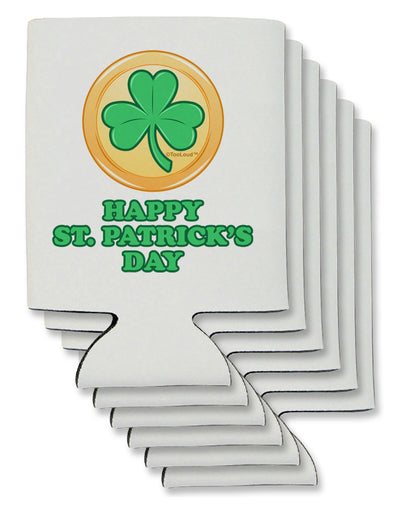 Shamrock Button - St Patrick's Day Can / Bottle Insulator Coolers by TooLoud-Can Coolie-TooLoud-6-Davson Sales