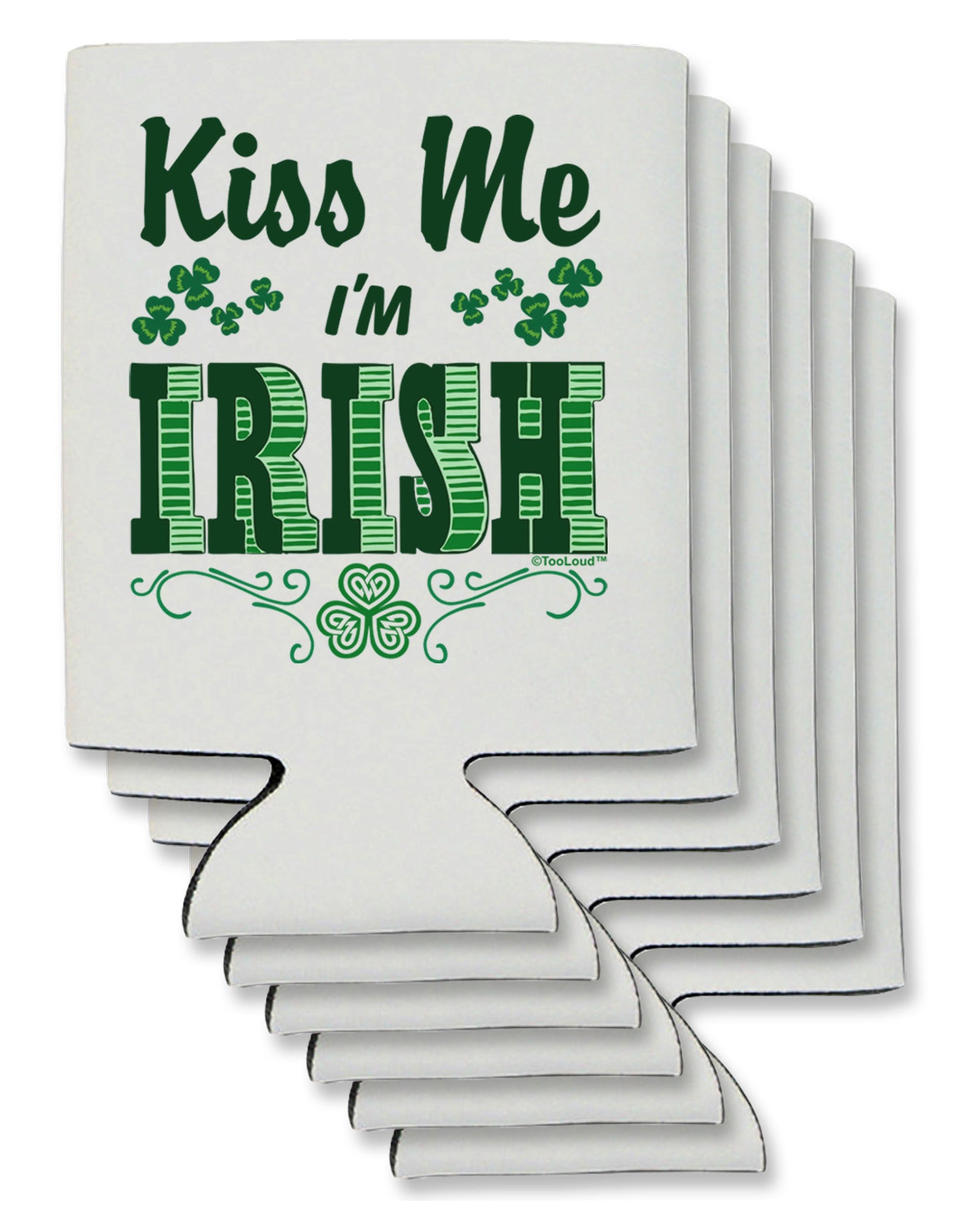 Kiss Me I'm Irish St Patricks Day Can / Bottle Insulator Coolers-Can Coolie-TooLoud-6-Davson Sales
