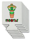 Fiesta Cactus Poncho Text Can / Bottle Insulator Coolers by TooLoud-Can Coolie-TooLoud-6-Davson Sales