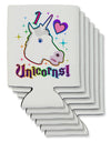 I love Unicorns Can / Bottle Insulator Coolers-Can Coolie-TooLoud-6 Pieces-Davson Sales