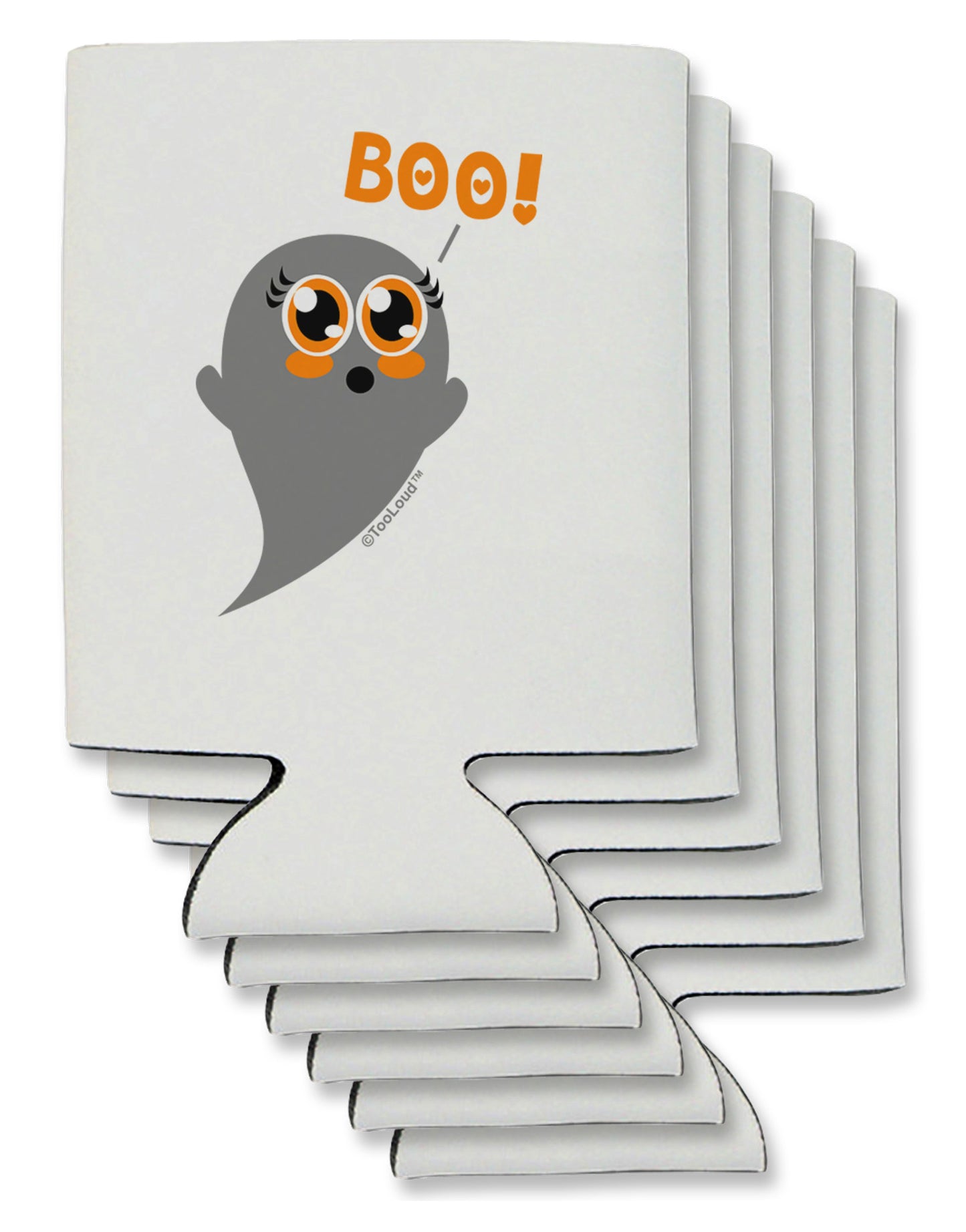 Cute Boo Ghost Can / Bottle Insulator Coolers-Can Coolie-TooLoud-6-Davson Sales