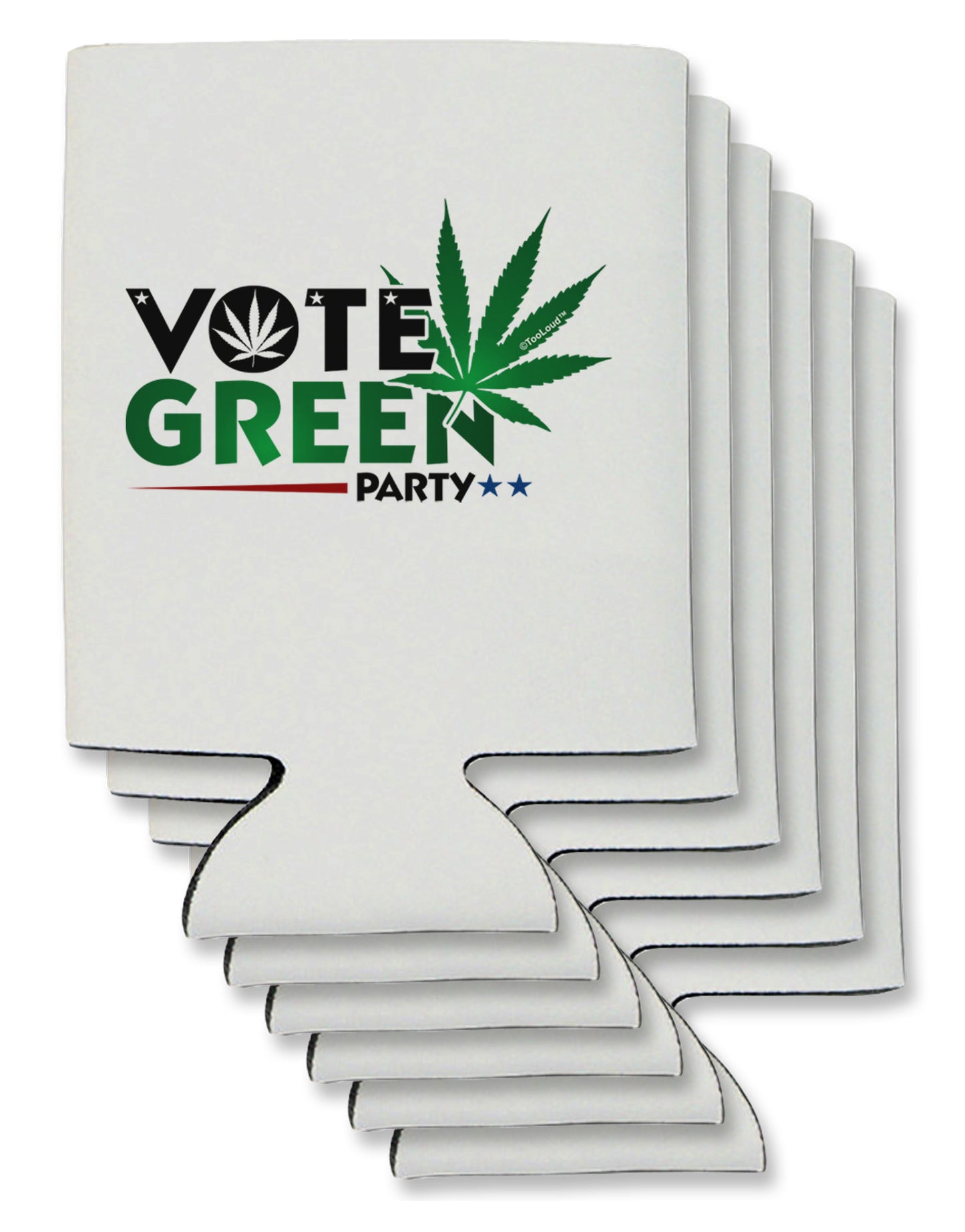 Vote Green Party - Marijuana Can / Bottle Insulator Coolers-Can Coolie-TooLoud-6-Davson Sales