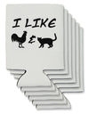 I Like Rooster & Cat Silhouette Can / Bottle Insulator Coolers by TooLoud-Can Coolie-TooLoud-6-Davson Sales