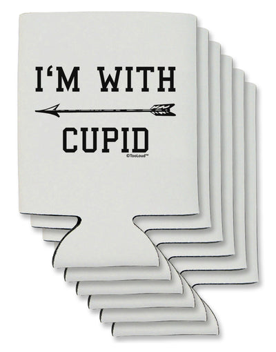 I'm With Cupid - Left Arrow Can / Bottle Insulator Coolers by TooLoud-Can Coolie-TooLoud-6-Davson Sales