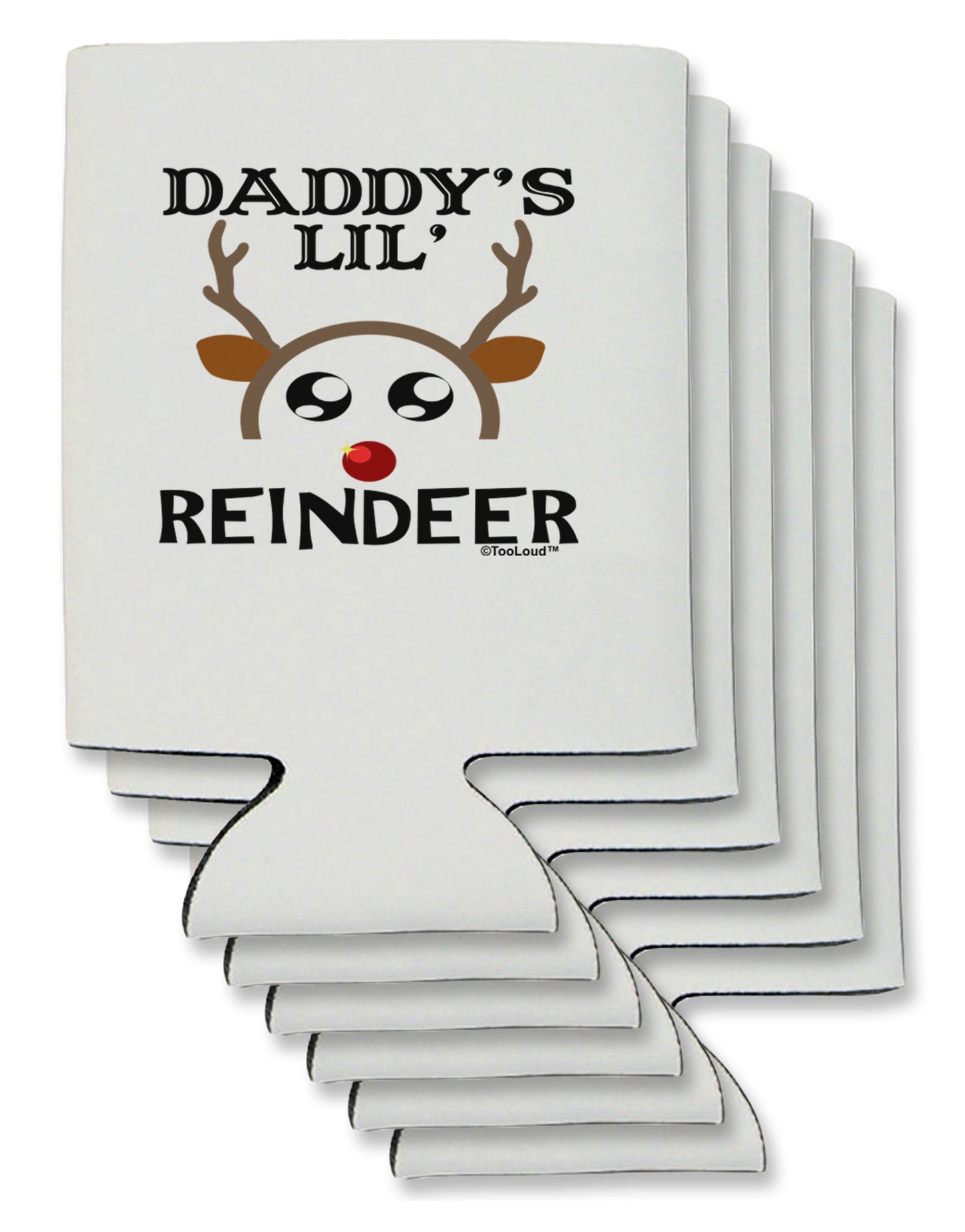 Daddy's Lil Reindeer Boy Can / Bottle Insulator Coolers-Can Coolie-TooLoud-6-Davson Sales