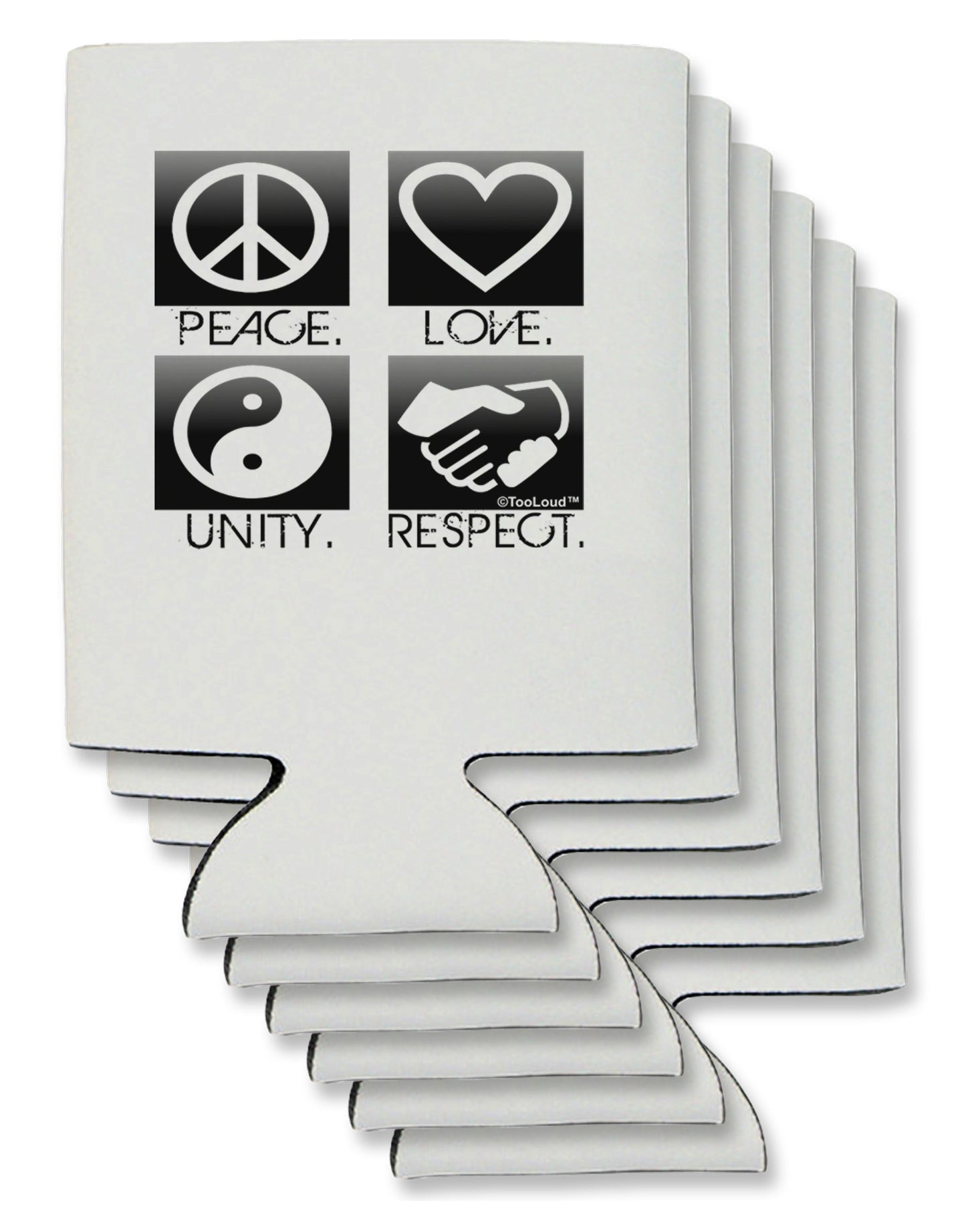 PLUR Squares BnW Can / Bottle Insulator Coolers-Can Coolie-TooLoud-6-Davson Sales