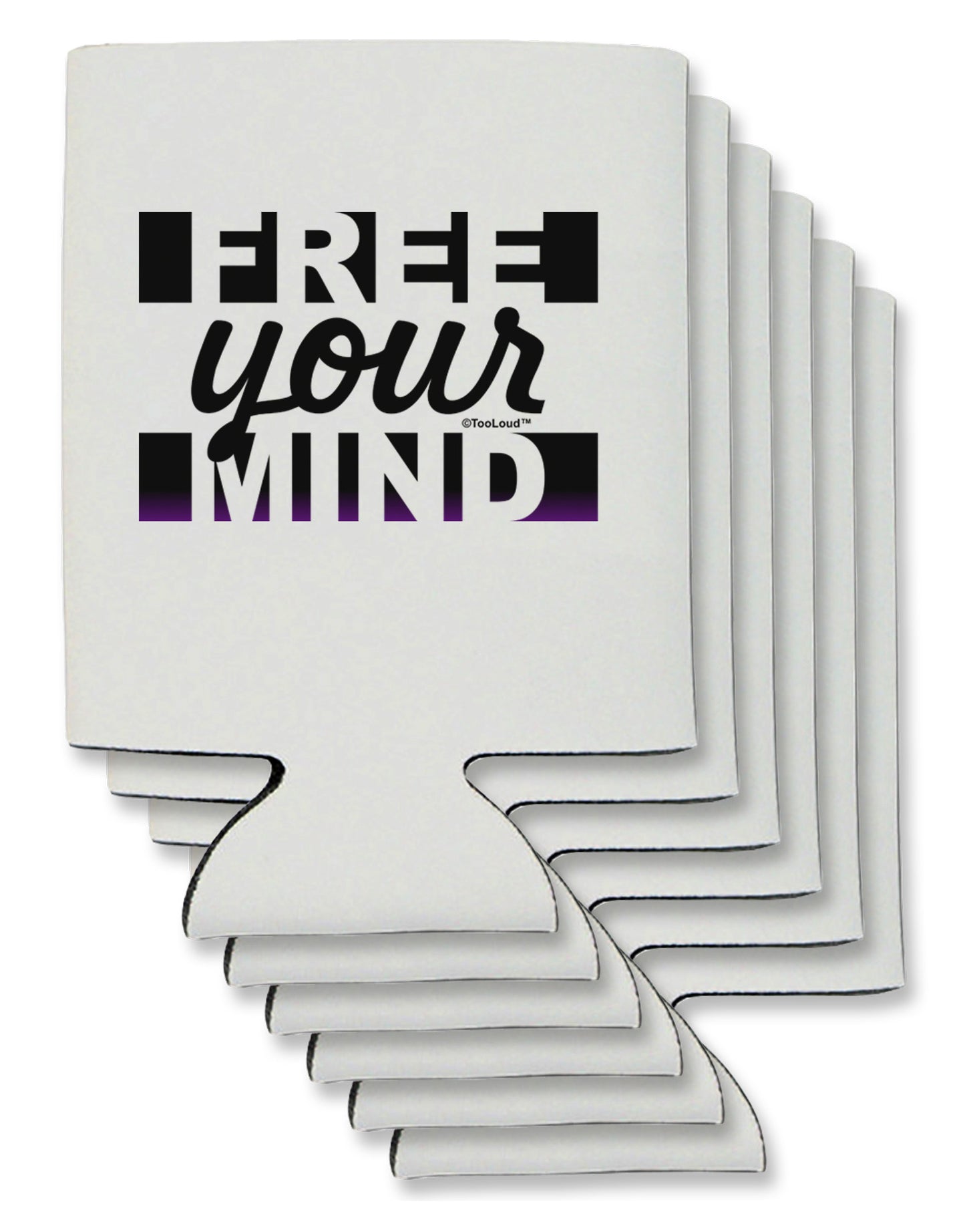 Free Your Mind Text Can / Bottle Insulator Coolers-Can Coolie-TooLoud-6-Davson Sales