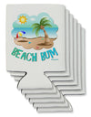 Fun Summer Beach Scene - Beach Bum Can / Bottle Insulator Coolers by TooLoud-Can Coolie-TooLoud-6-Davson Sales