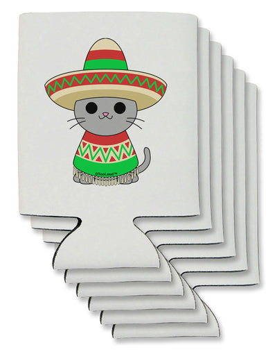 Cat with Sombrero and Poncho Can / Bottle Insulator Coolers by TooLoud-Can Coolie-TooLoud-6-Davson Sales