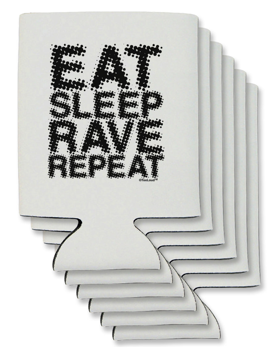 Eat Sleep Rave Repeat Can / Bottle Insulator Coolers by TooLoud-Can Coolie-TooLoud-1-Davson Sales