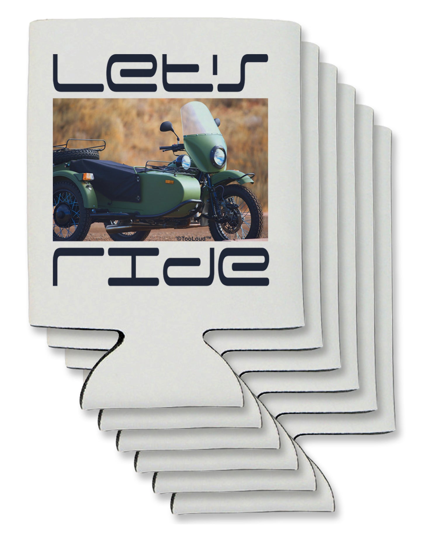 Lets Ride Sidecar Motorcycle Can / Bottle Insulator Coolers-Can Coolie-TooLoud-6-Davson Sales