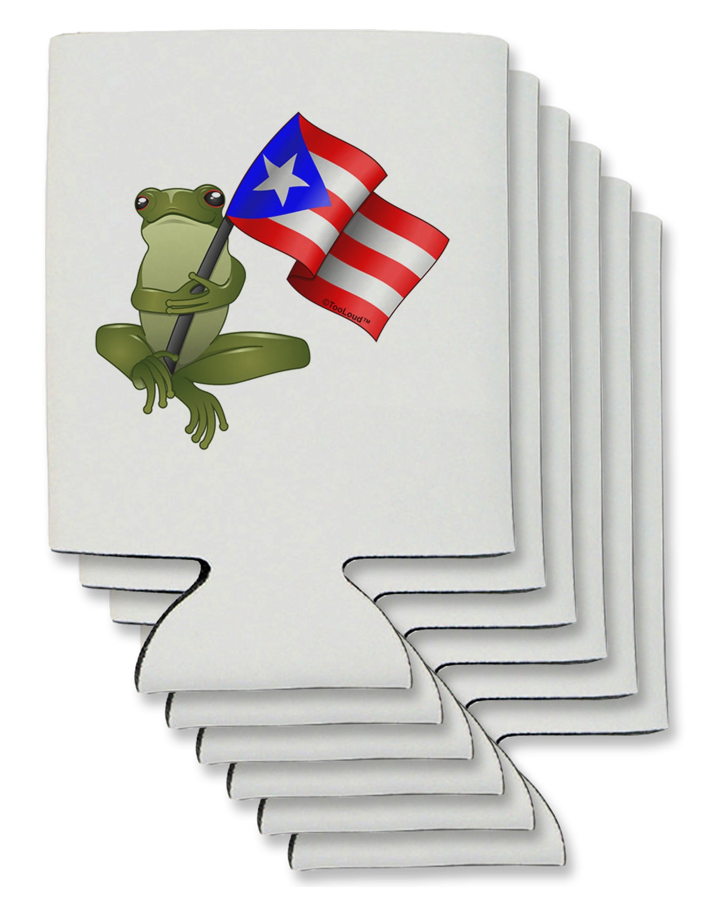 Coqui Holding Flag Can / Bottle Insulator Coolers-Can Coolie-TooLoud-6-Davson Sales
