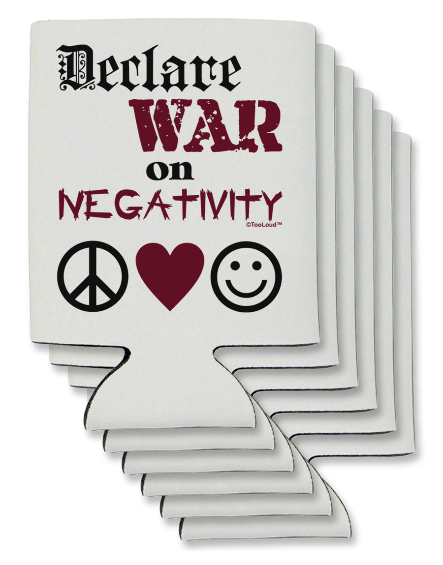 Declare War on Negativity Can / Bottle Insulator Coolers by TooLoud-Can Coolie-TooLoud-1-Davson Sales