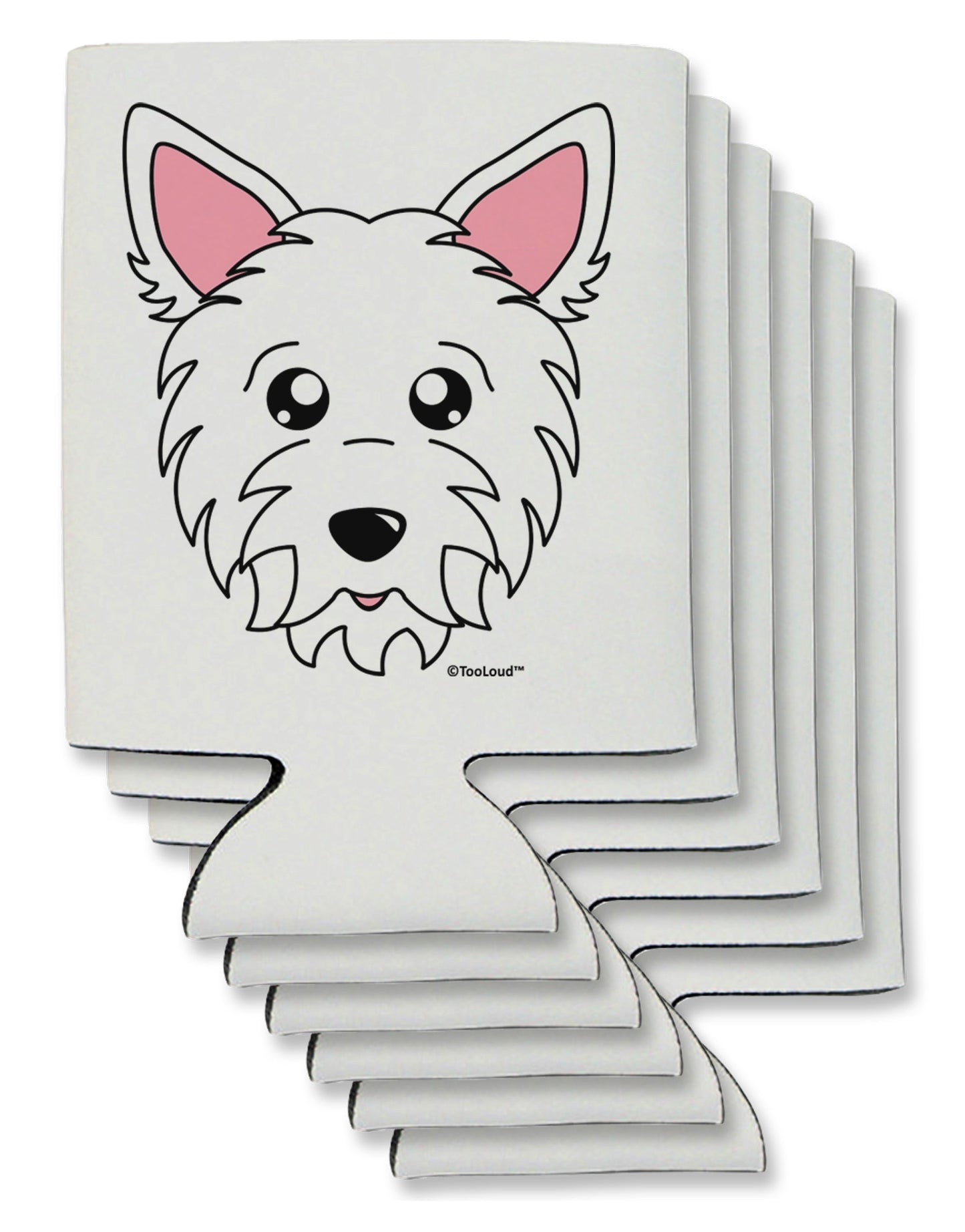 Cute West Highland White Terrier Westie Dog Can / Bottle Insulator Coolers by TooLoud-Can Coolie-TooLoud-6-Davson Sales