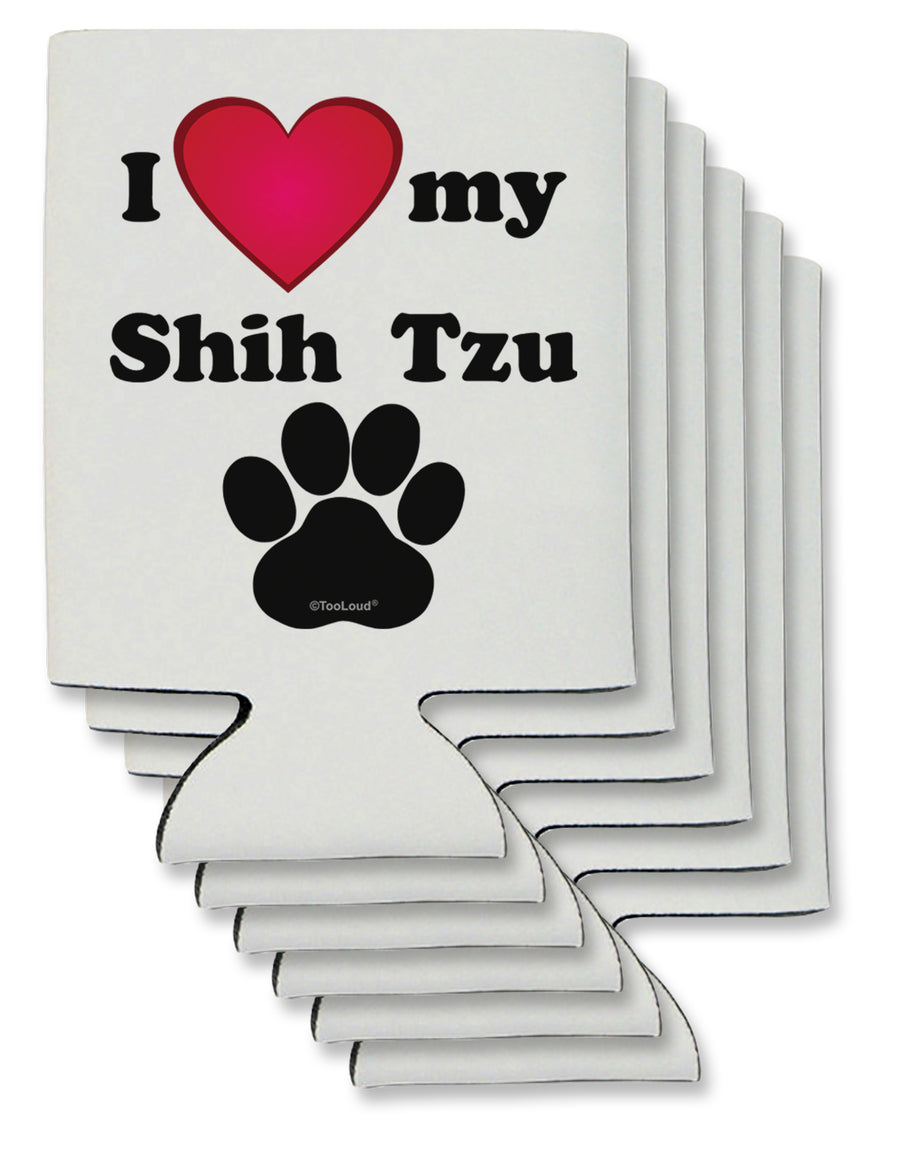 I Heart My Shih Tzu Can / Bottle Insulator Coolers by TooLoud