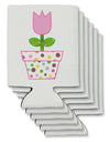 Easter Tulip Design - Pink Can / Bottle Insulator Coolers by TooLoud-Can Coolie-TooLoud-6-Davson Sales