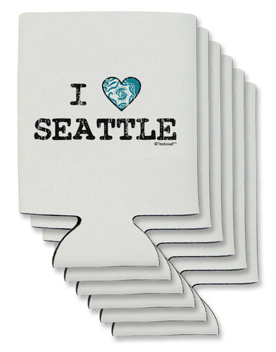 Distressed I Heart Seattle - Heart Flag Can / Bottle Insulator Coolers by TooLoud-Can Coolie-TooLoud-6-Davson Sales