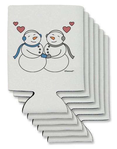 Cute Snowman Couple Can / Bottle Insulator Coolers by TooLoud-Can Coolie-TooLoud-6-Davson Sales