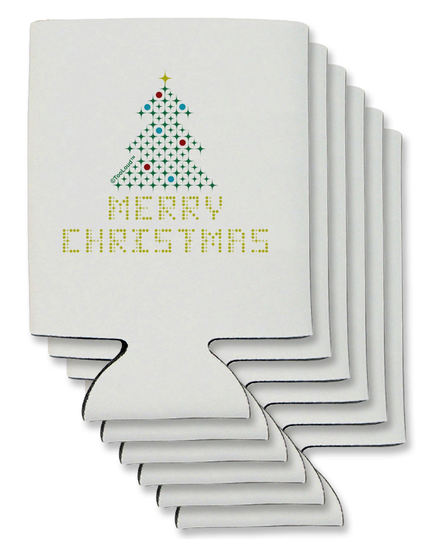 Merry Christmas Sparkles Can / Bottle Insulator Coolers-Can Coolie-TooLoud-6-Davson Sales