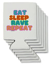 Eat Sleep Rave Repeat Hypnotic Can / Bottle Insulator Coolers by TooLoud-Can Coolie-TooLoud-6-Davson Sales