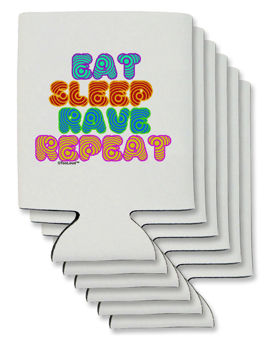 Eat Sleep Rave Repeat Hypnotic Can / Bottle Insulator Coolers by TooLoud-Can Coolie-TooLoud-1-Davson Sales