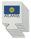 Atlanta Georgia Flag Text Can / Bottle Insulator Coolers by TooLoud-Can Coolie-TooLoud-6-Davson Sales