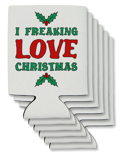 I F-ing Love Christmas Funny Can / Bottle Insulator Coolers-Can Coolie-TooLoud-6 Pieces-Davson Sales