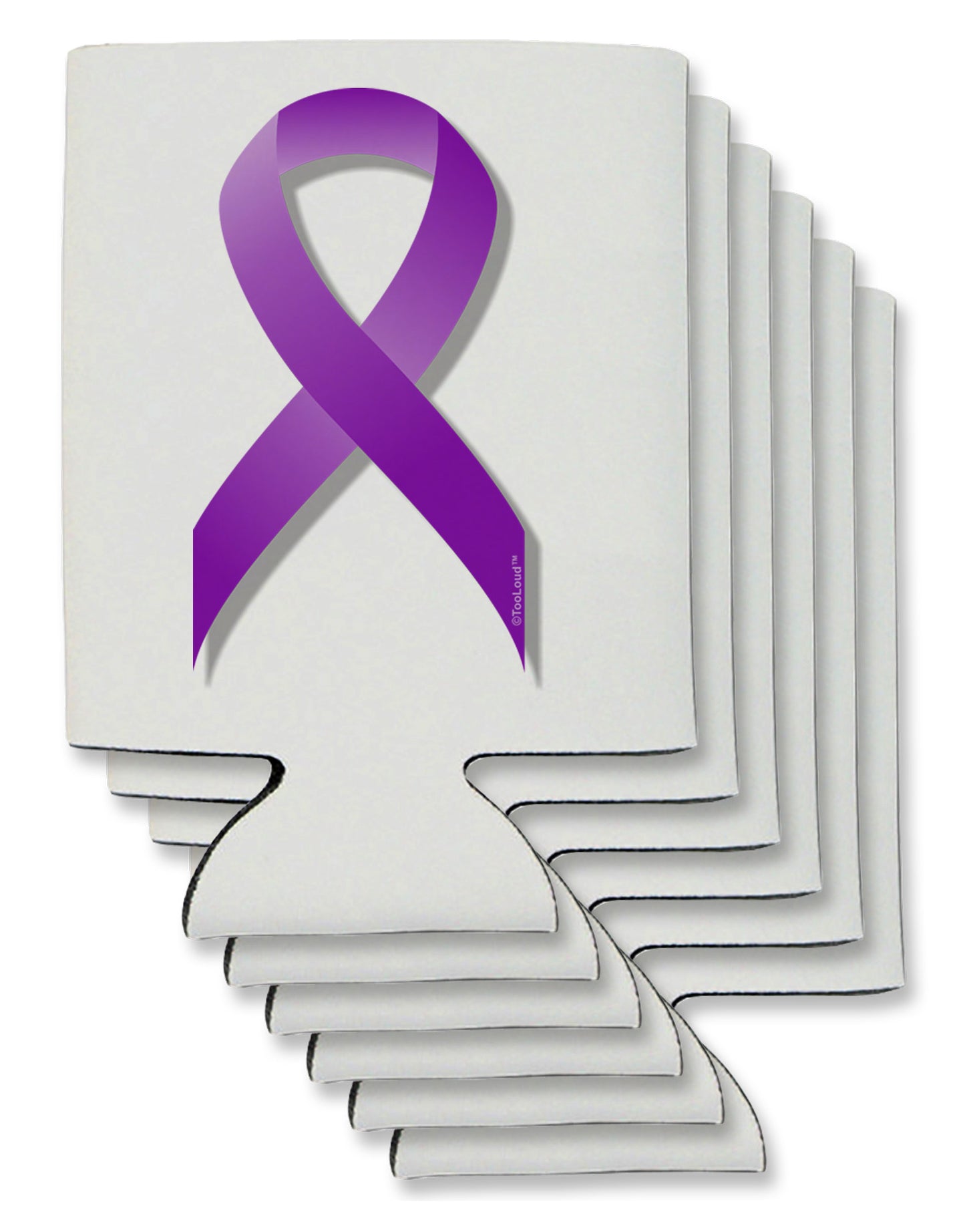 Crohn?ÇÖs Disease Awareness Ribbon - Purple Can / Bottle Insulator Coolers-Can Coolie-TooLoud-6-Davson Sales