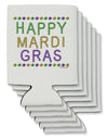 Happy Mardi Gras Beads Can / Bottle Insulator Coolers-Can Coolie-TooLoud-6 Pieces-Davson Sales