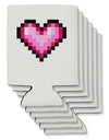 Pixel Heart Design B - Valentine's Day Can / Bottle Insulator Coolers by TooLoud-Can Coolie-TooLoud-6-Davson Sales