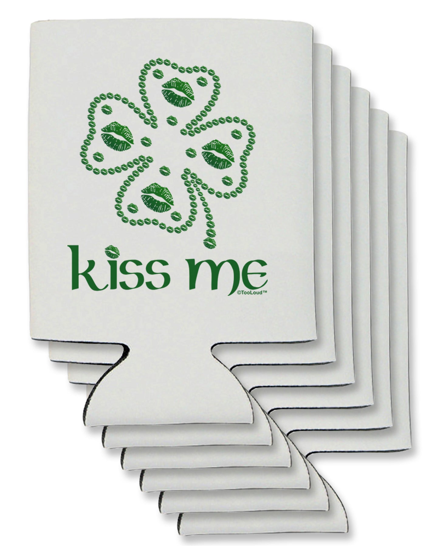 Kiss Me Clover Can / Bottle Insulator Coolers-Can Coolie-TooLoud-6-Davson Sales