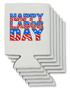 Happy Labor Day ColorText Can / Bottle Insulator Coolers-Can Coolie-TooLoud-6 Pieces-Davson Sales