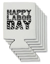 Happy Labor Day Text Can / Bottle Insulator Coolers-Can Coolie-TooLoud-6 Pieces-Davson Sales