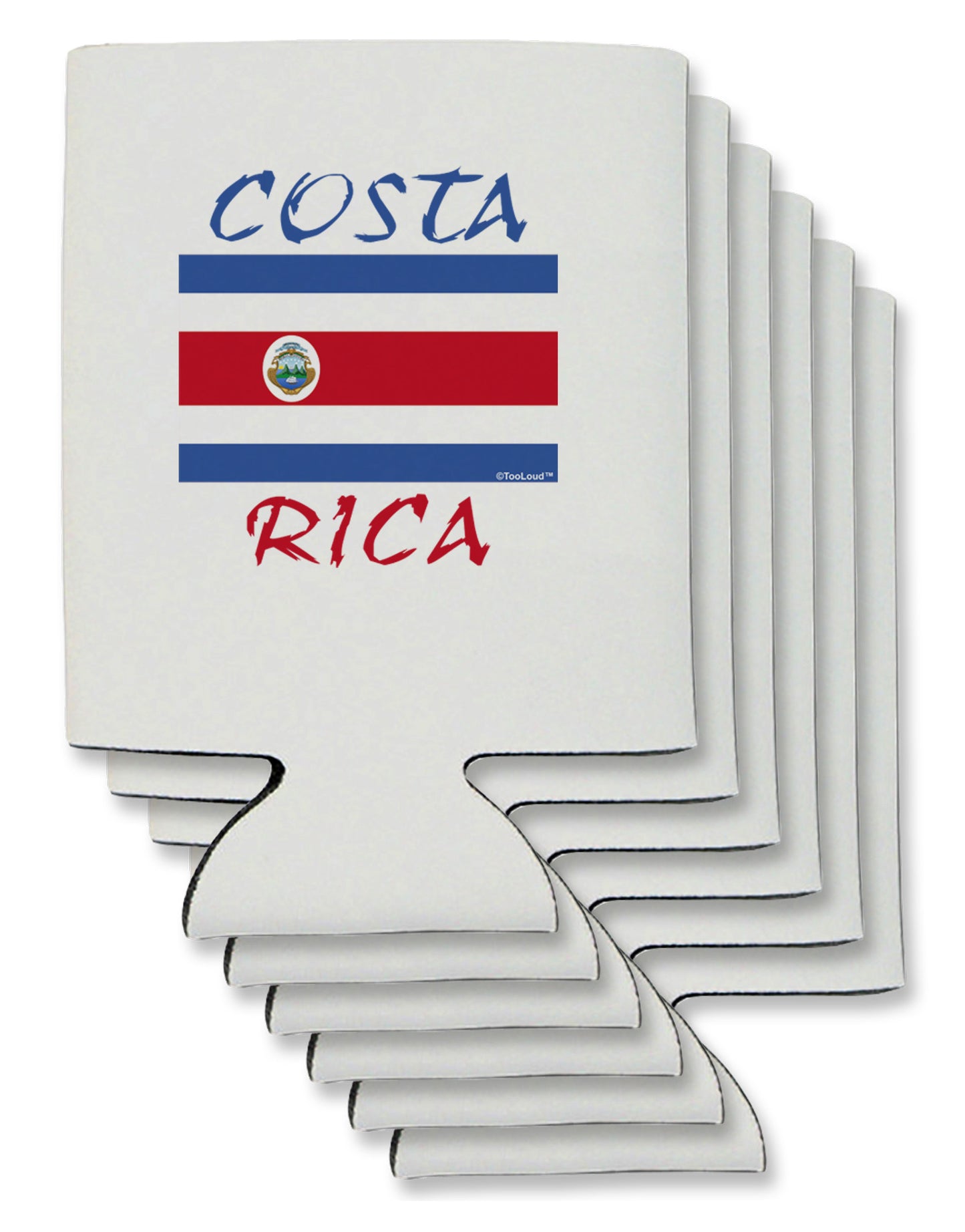 Costa Rica Flag Can / Bottle Insulator Coolers-Can Coolie-TooLoud-6-Davson Sales