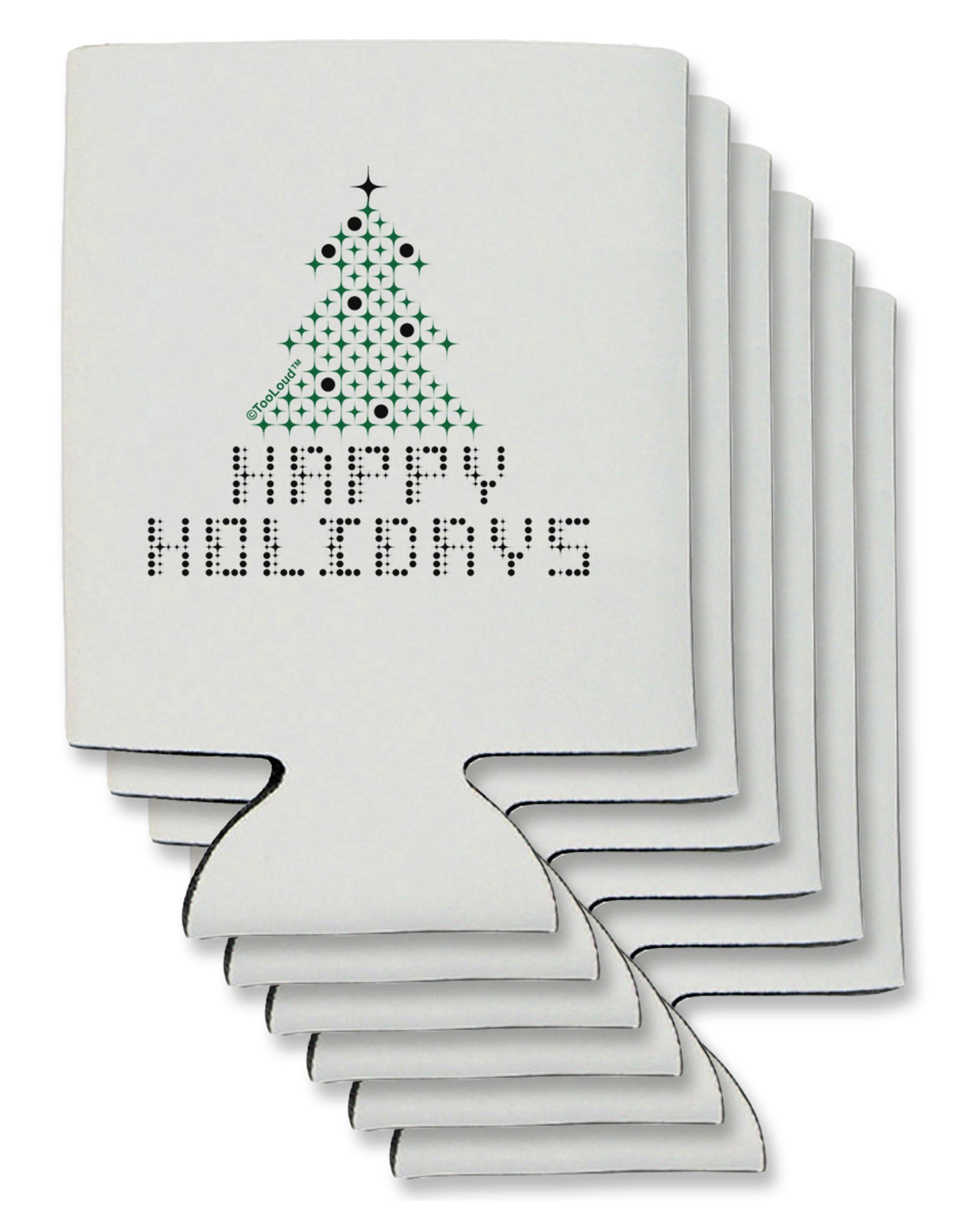 Happy Holidays Sparkles Can / Bottle Insulator Coolers-Can Coolie-TooLoud-6-Davson Sales