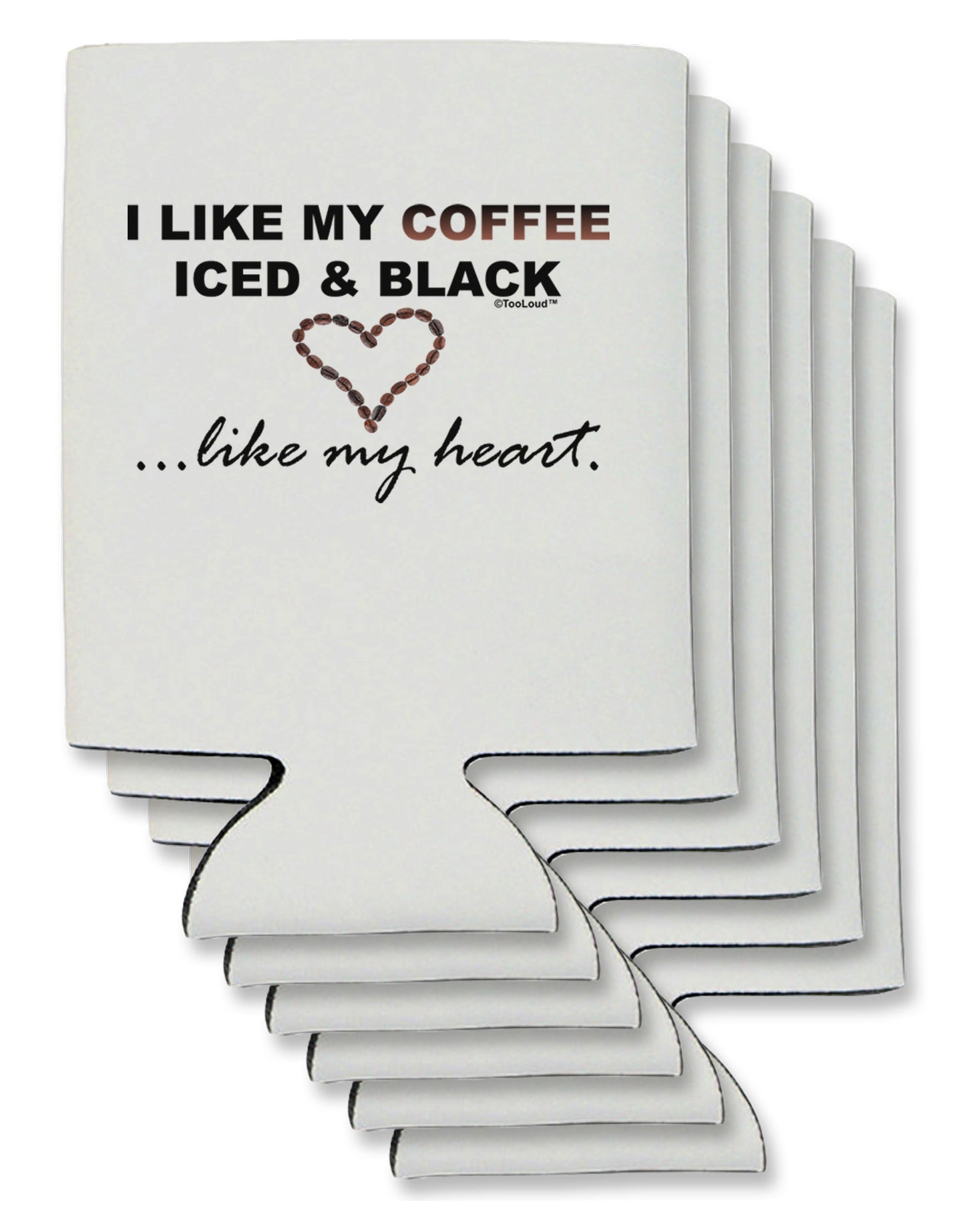 Coffee Iced and Black Can / Bottle Insulator Coolers-Can Coolie-TooLoud-6-Davson Sales
